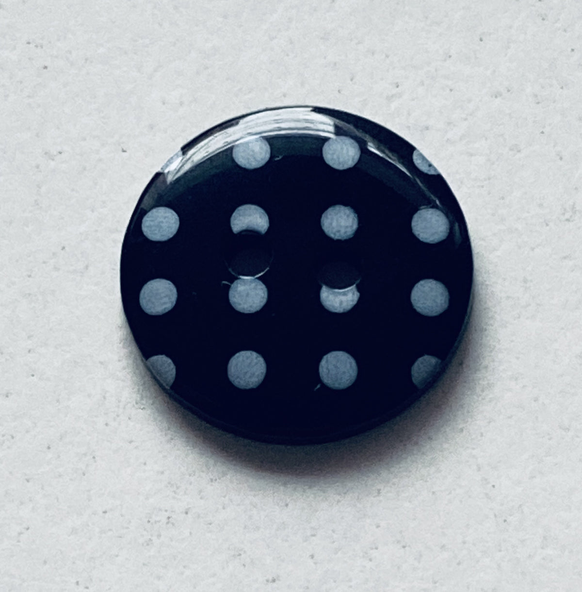 Polka Dot Buttons - 18mm - Black and White
