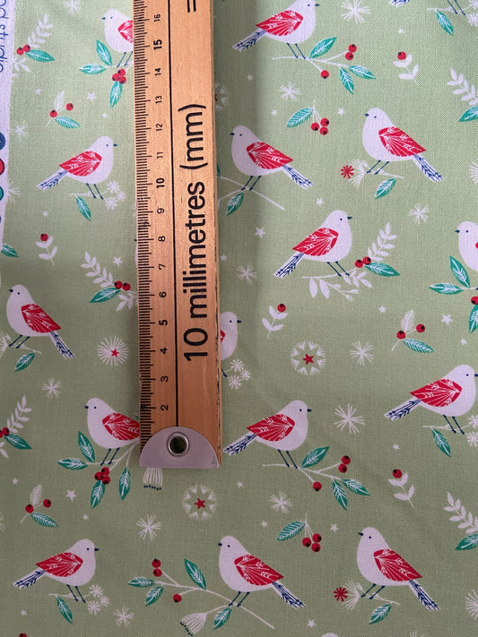 Winter Robins Fabric