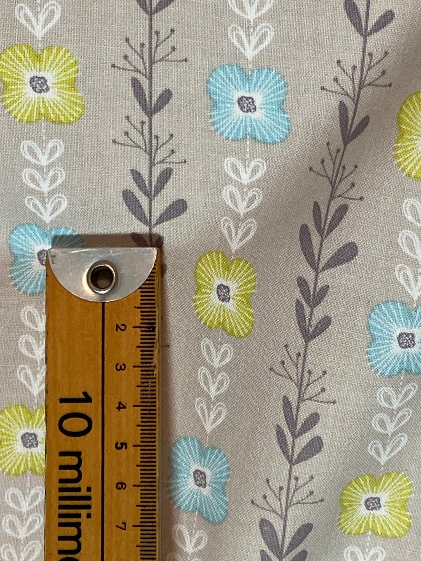 Fly Away - Grey Floral Cotton Fabric