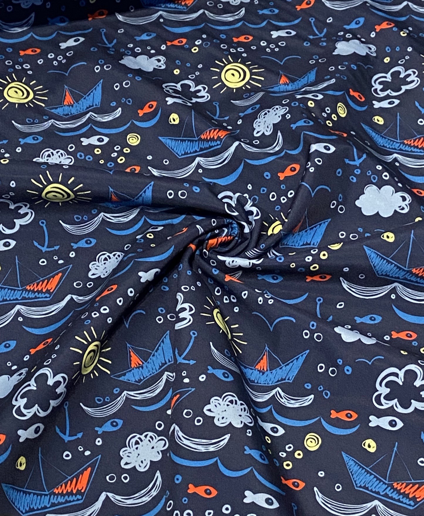 Navy Seaside Softshell Fleece - Last Remanent