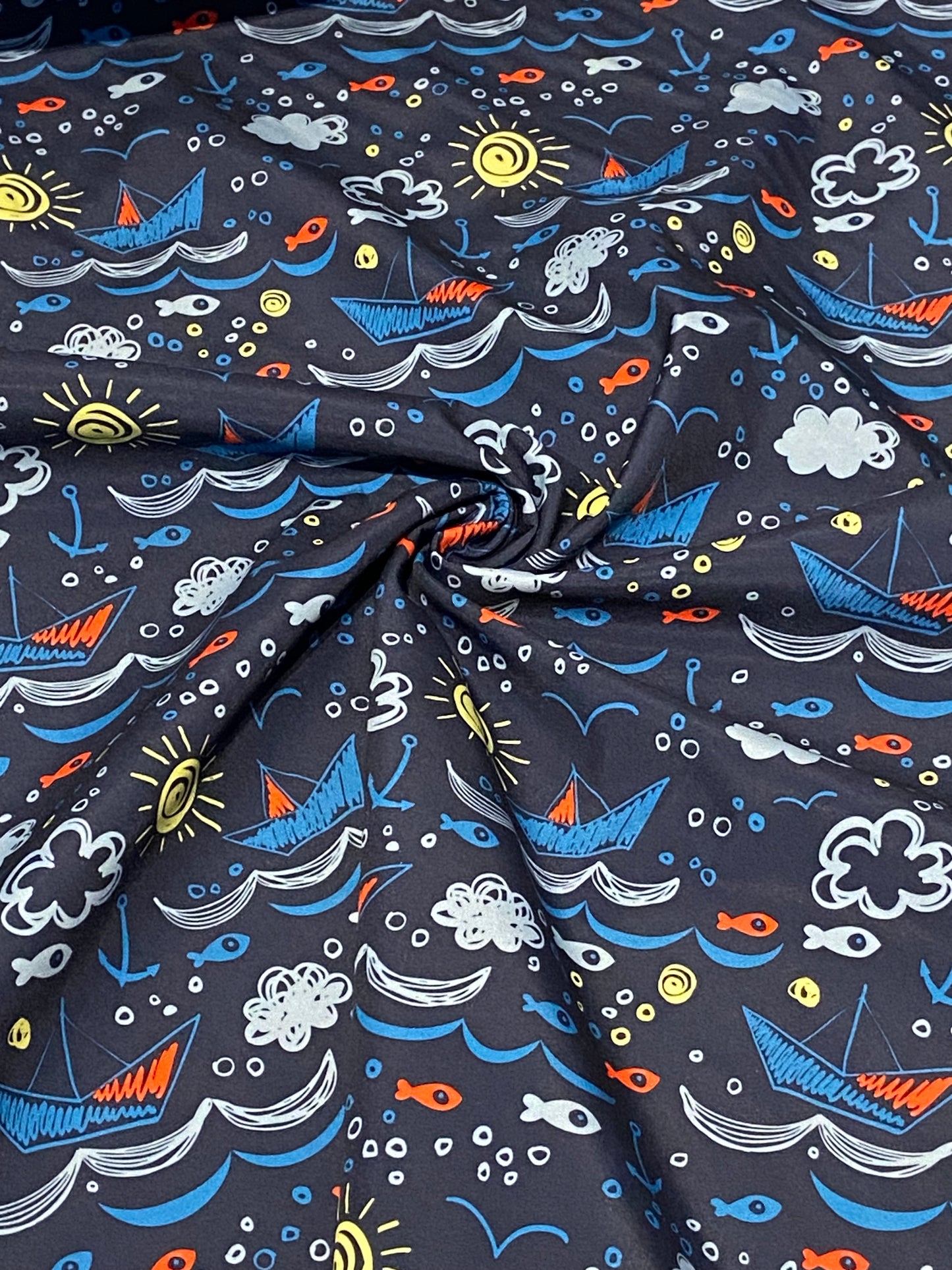 Navy Seaside Softshell Fleece - Last Remanent