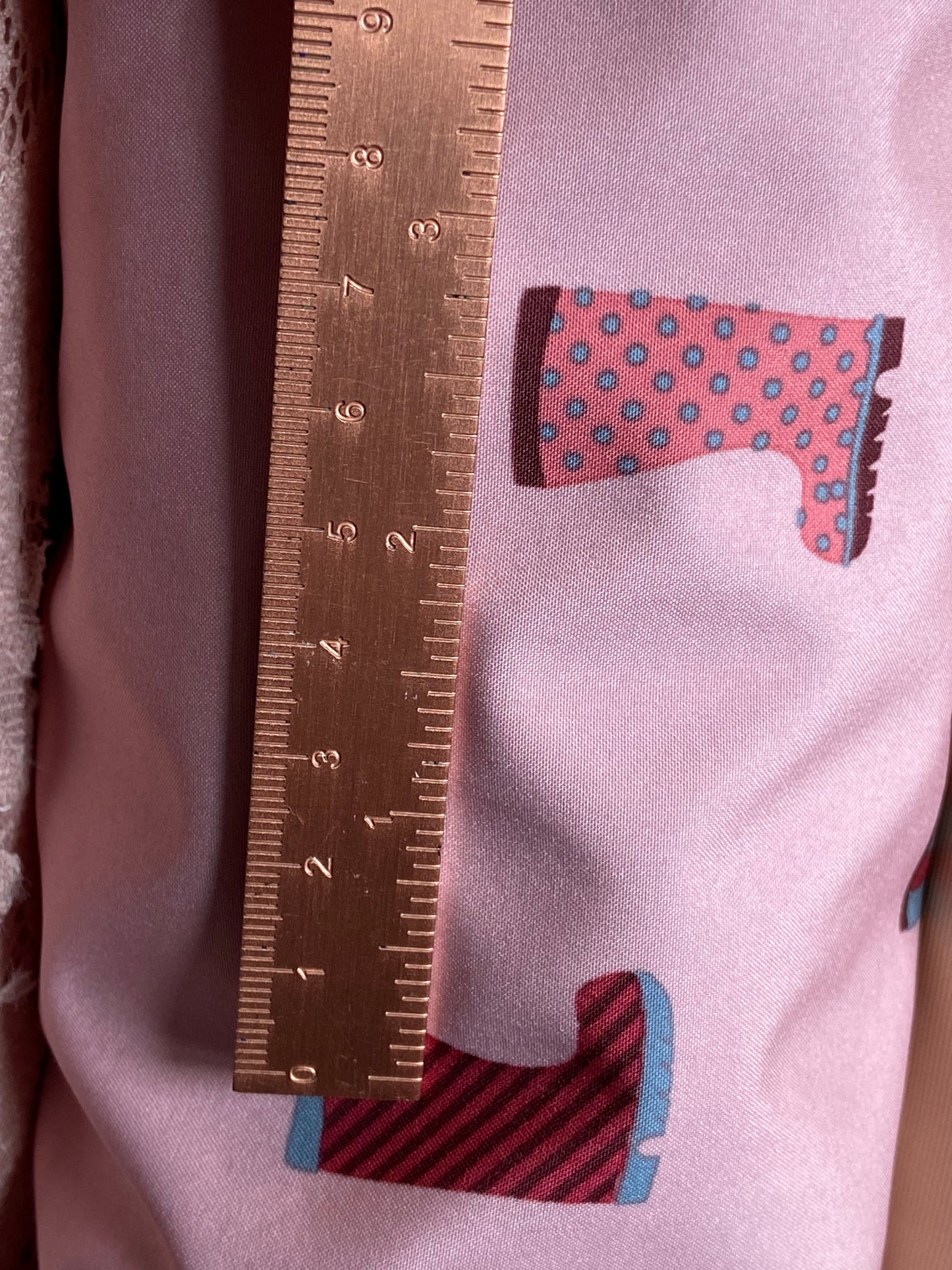 Softshell Fleece Pink Wellies Pattern Fabric