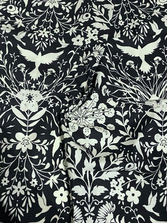 Black and White Print Fabric