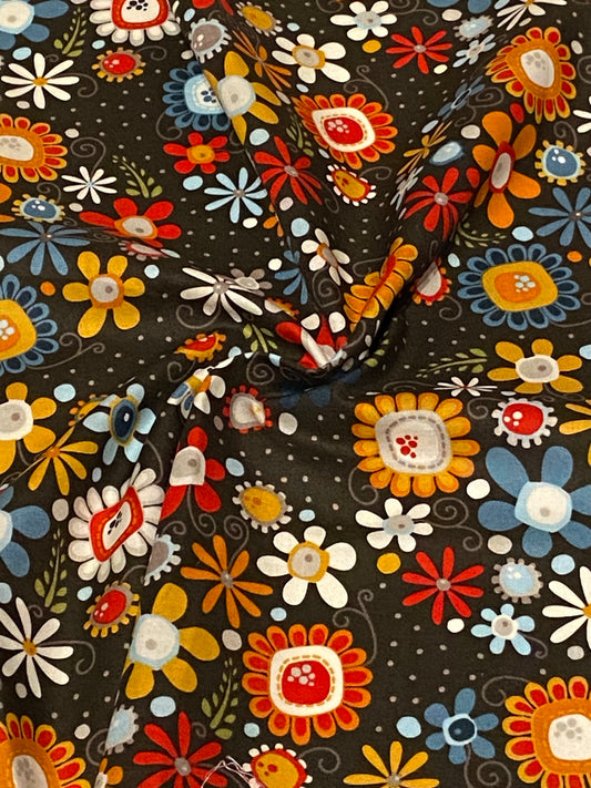 Nested Owis Floral Fabric - Fat Quarter