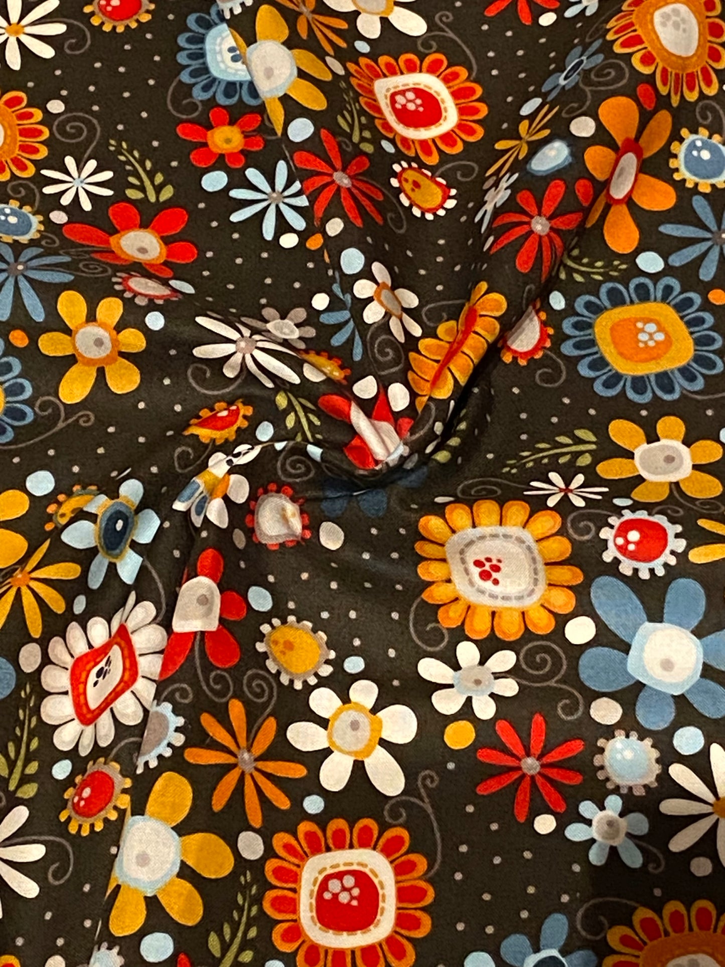 Nested Owis Floral Fabric - Fat Quarter