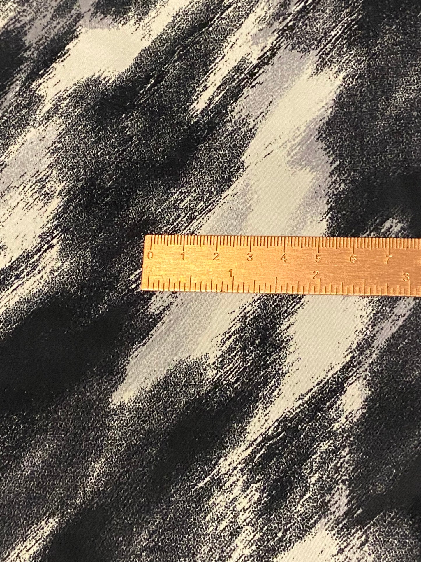 Black and White Abstract Print Stretch Cotton