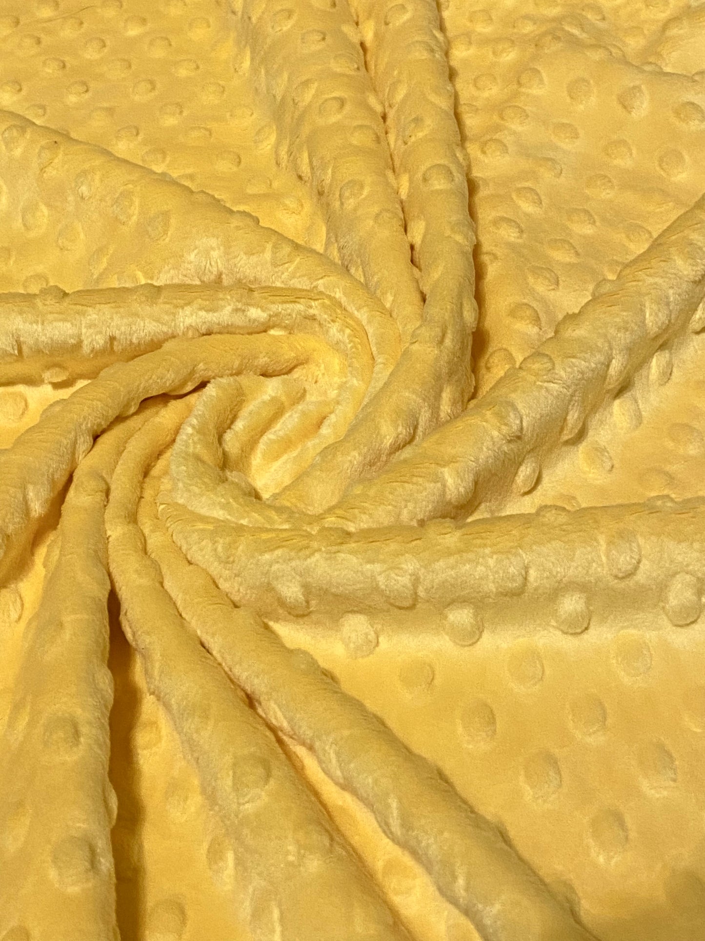 Minky Dimple Fleece - Lemon Yellow - Last remnant