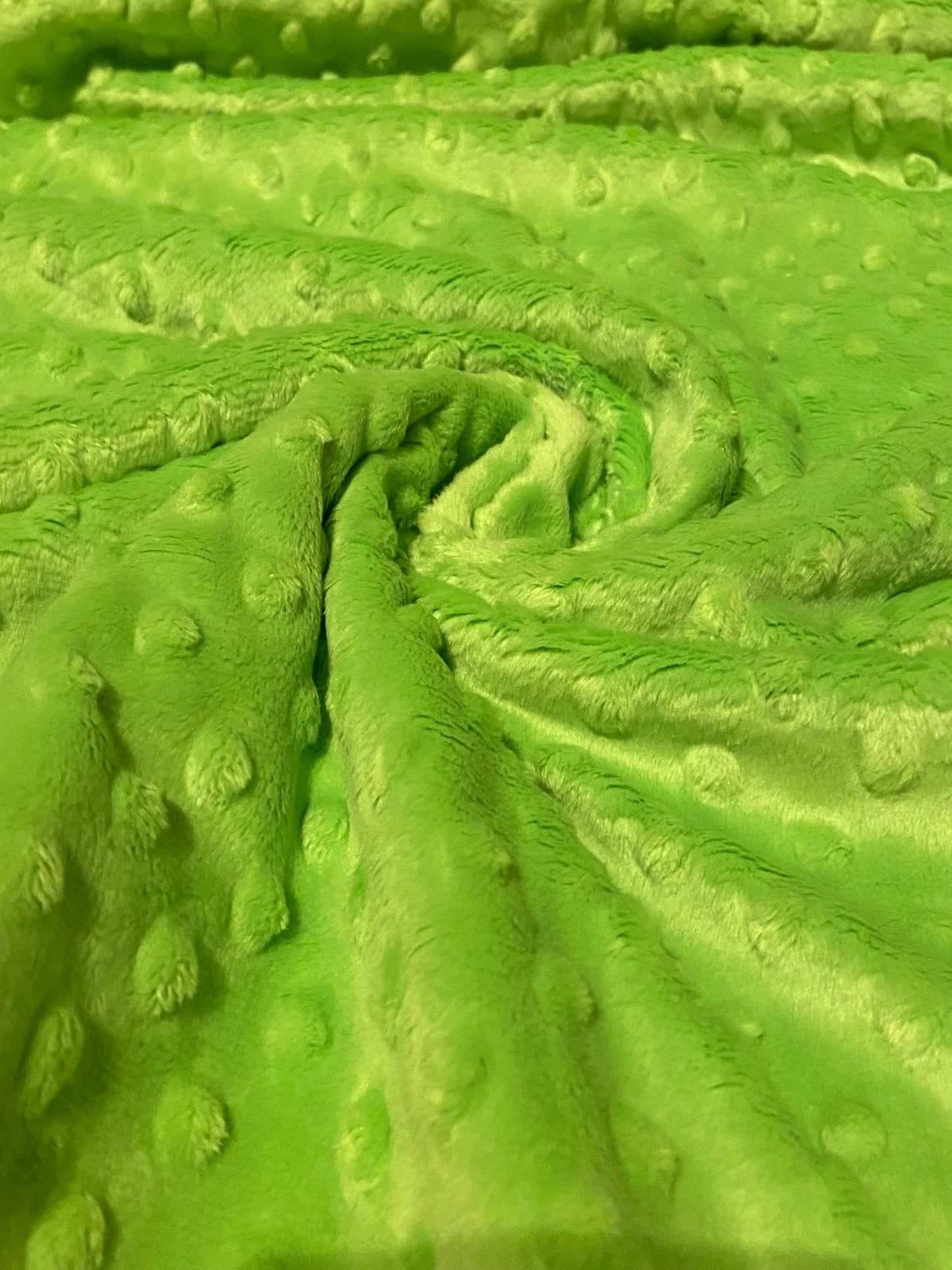 Minky Dimple Fleece - Dark Lime