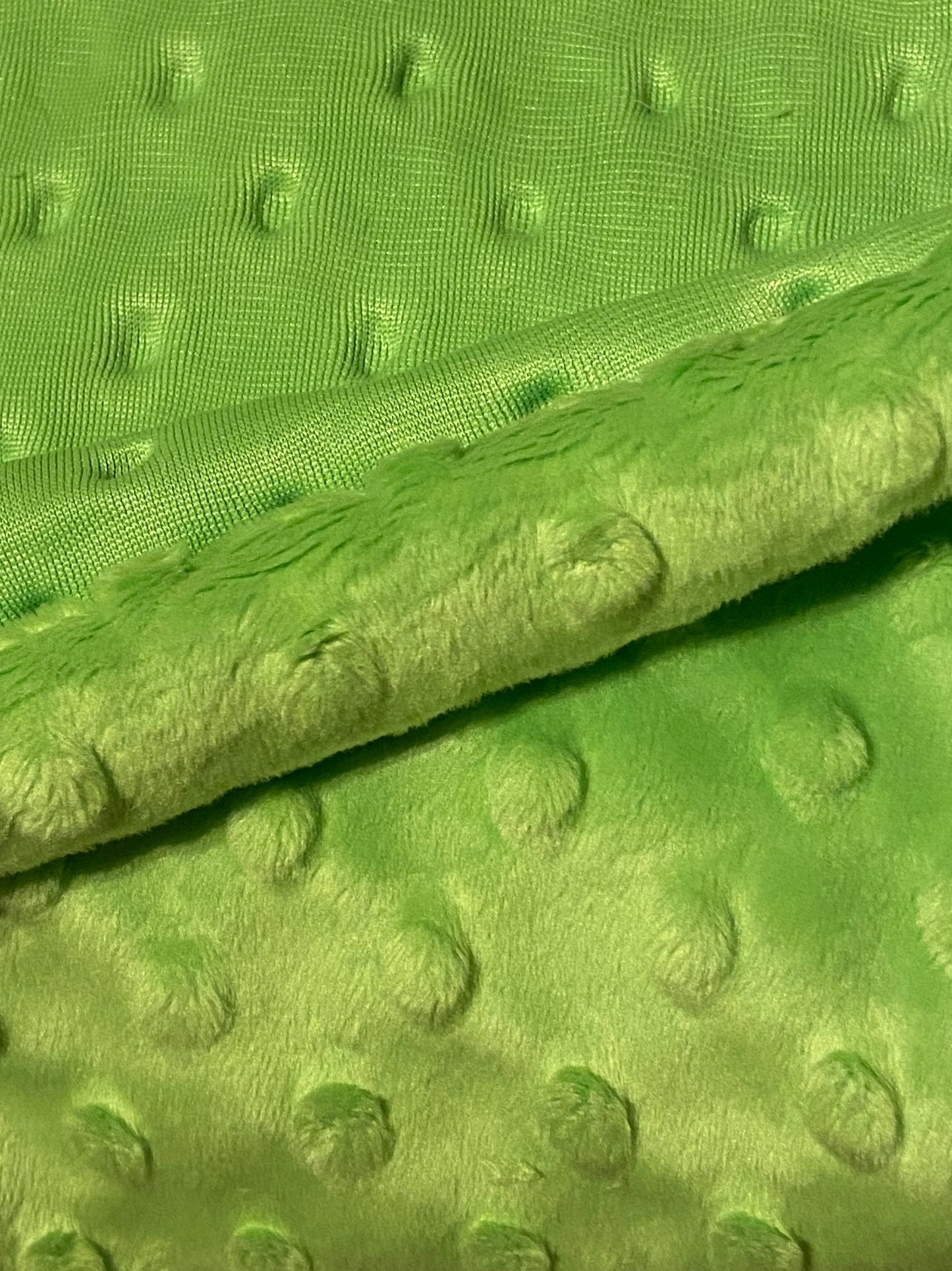 Minky Dimple Fleece - Dark Lime