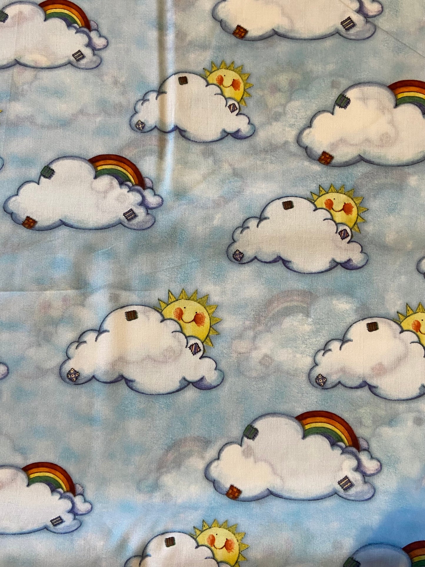 Noahs Ark Sunny Clouds Fabric