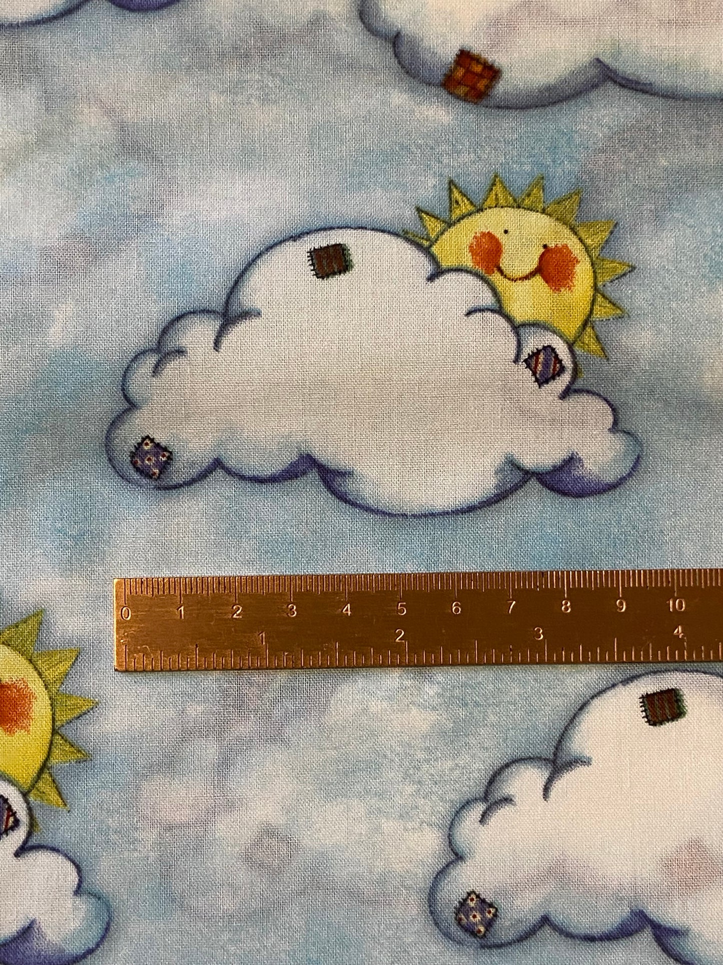 Noahs Ark Sunny Clouds Fabric