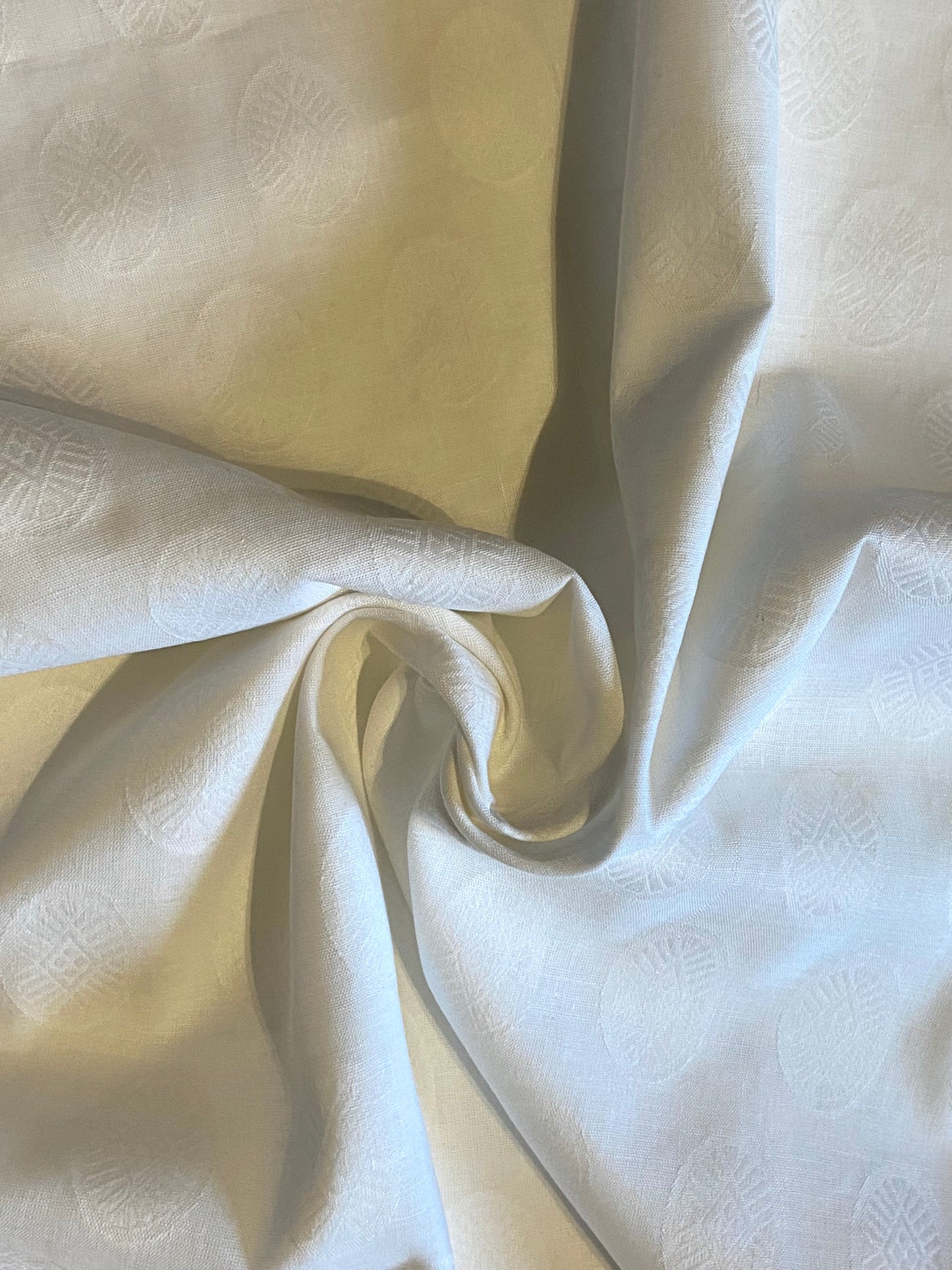 Sweet Lacey Jane 2 White Patterned Fabric