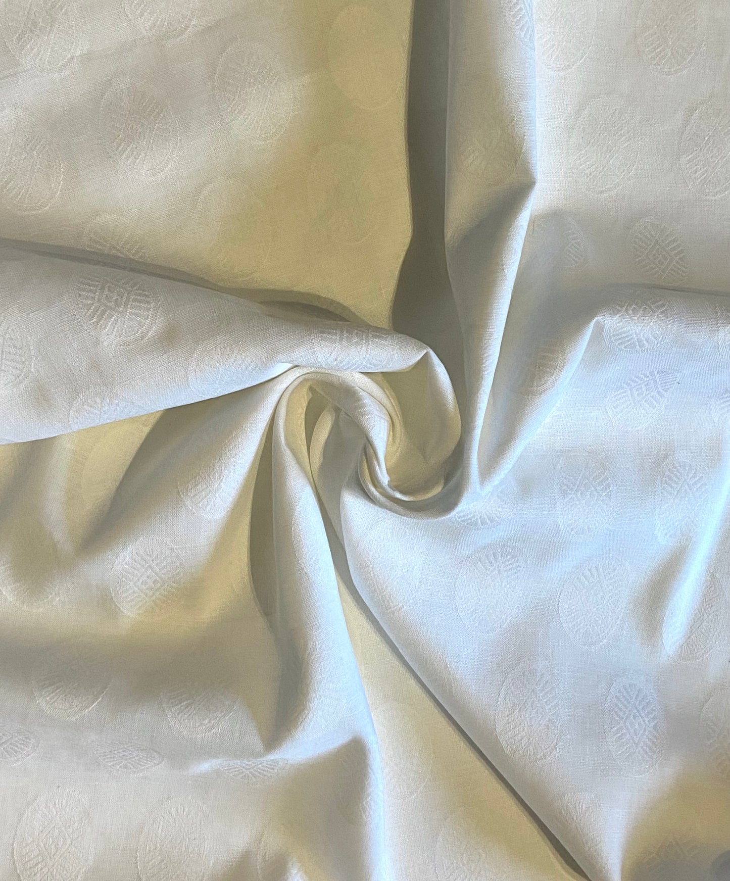 Sweet Lacey Jane 2 White Patterned Fabric