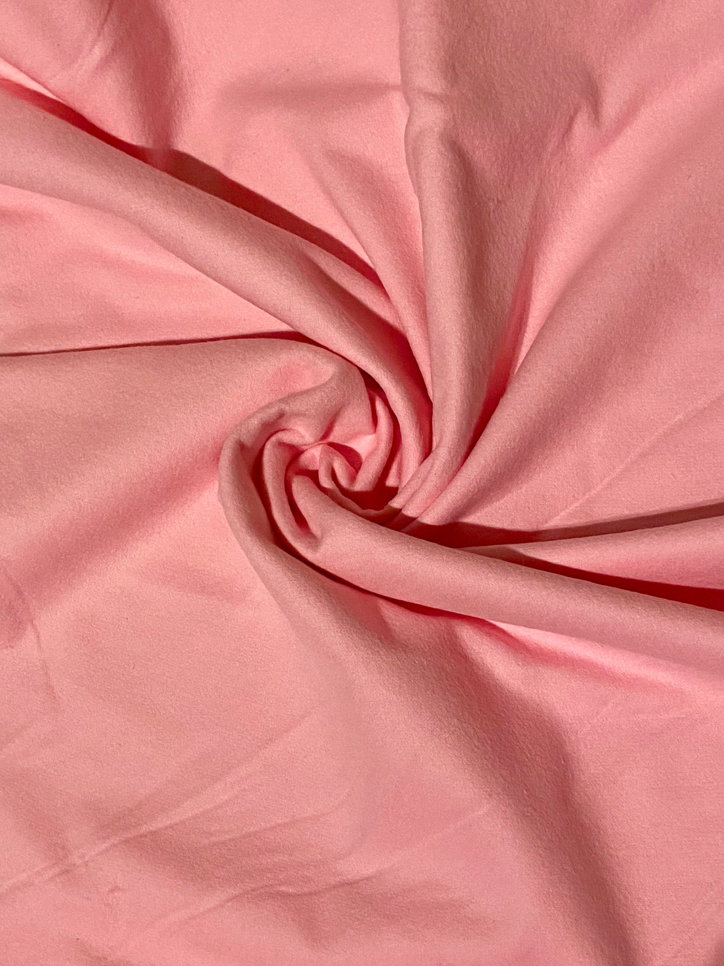 Solid Baby Pink Brushed Cotton Flannel fabric