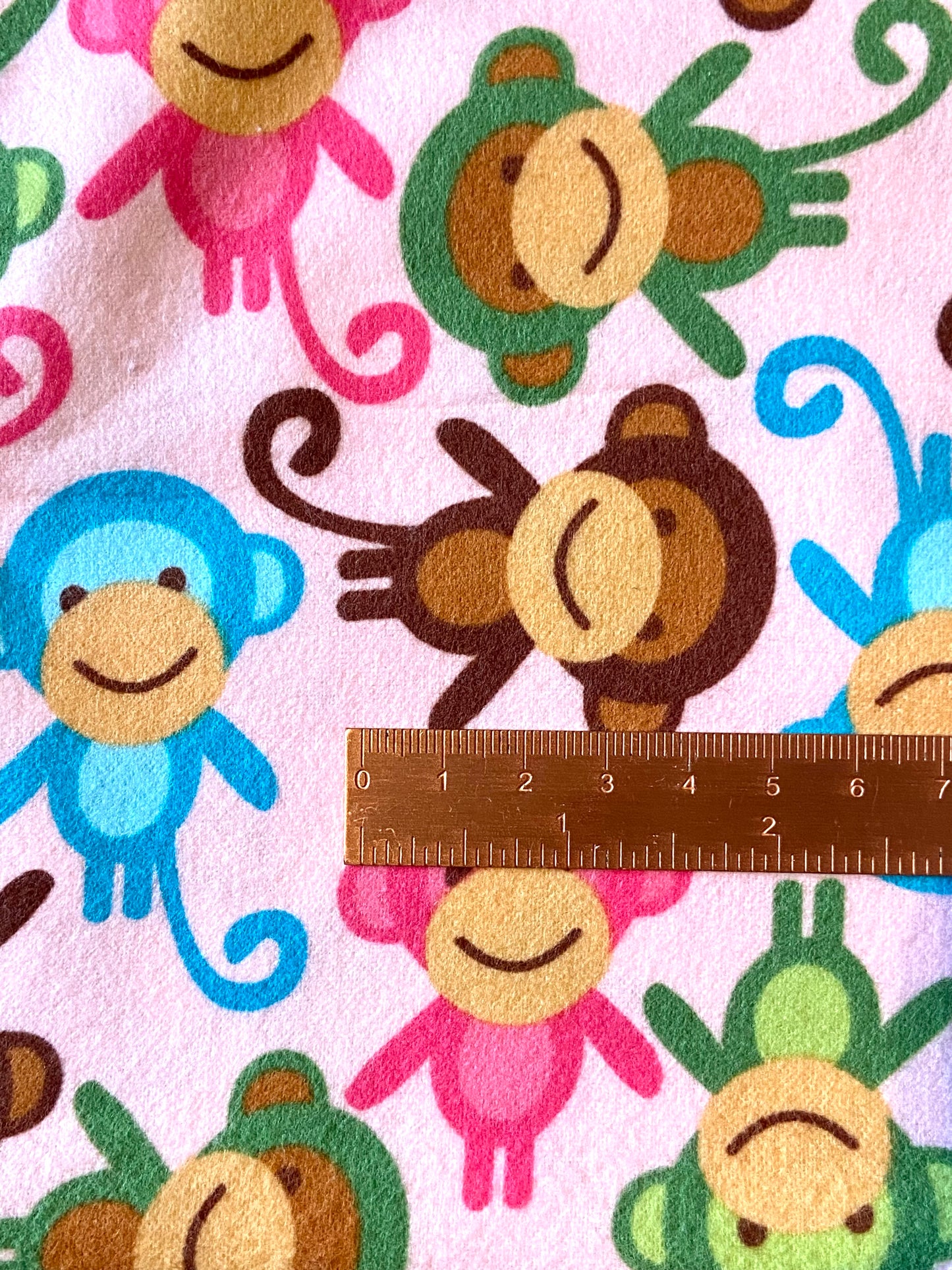 Urban Zoologie Pink Monkey Brushed Cotton - Last Remnant