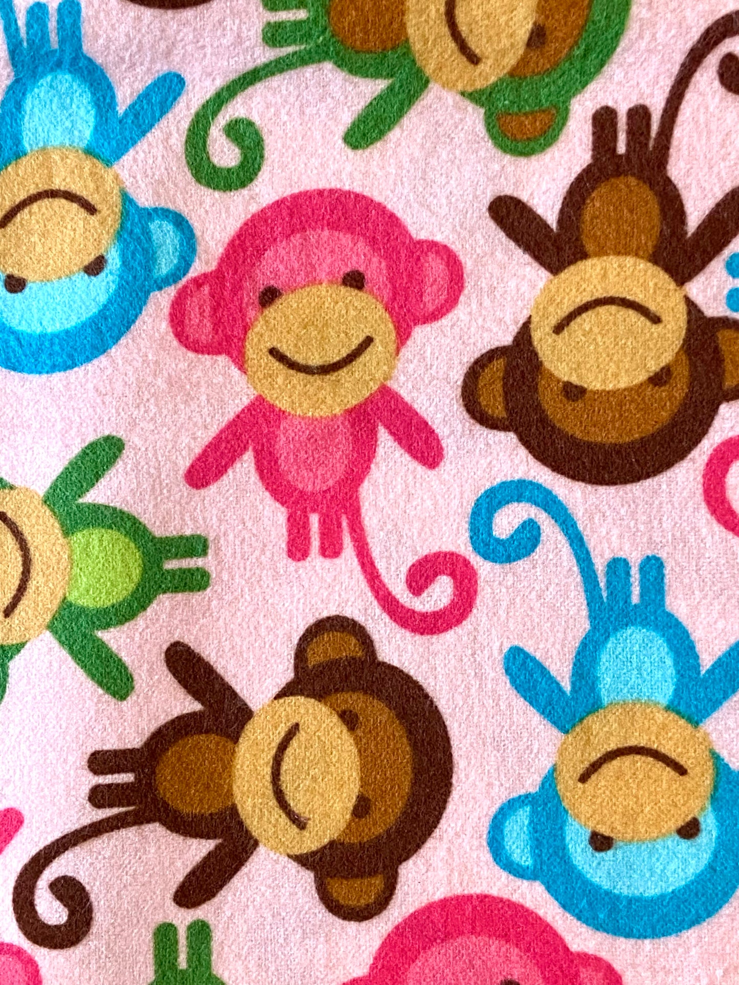 Urban Zoologie Pink Monkey Brushed Cotton - Last Remnant