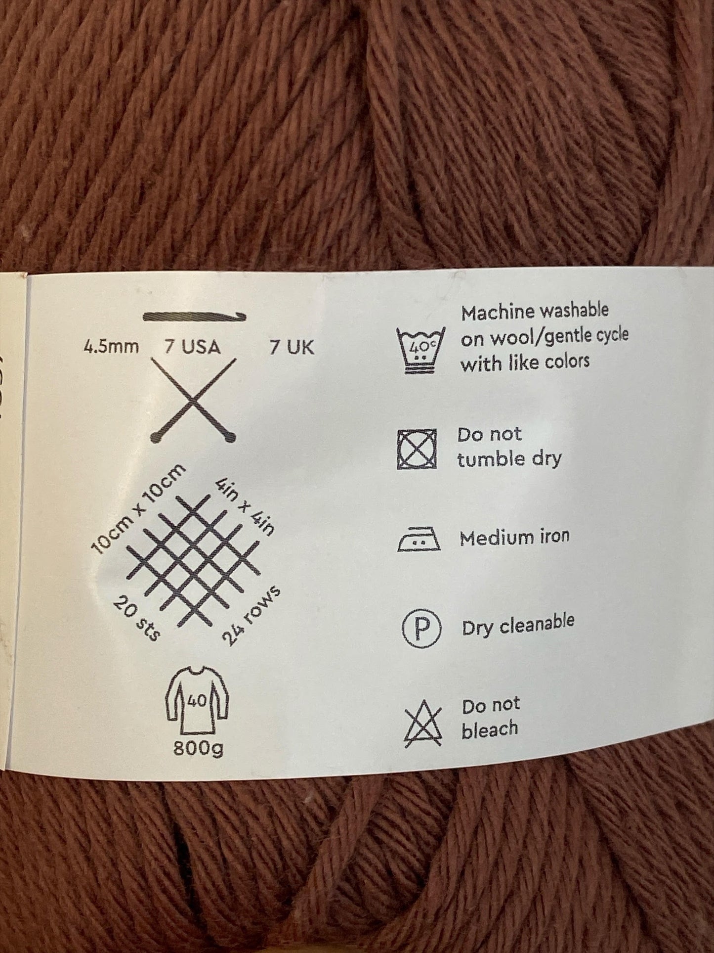 Paintbox Cotton Aran Yarn in Blue or Brown