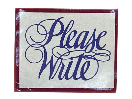 'Please Write' Rubber Stamp