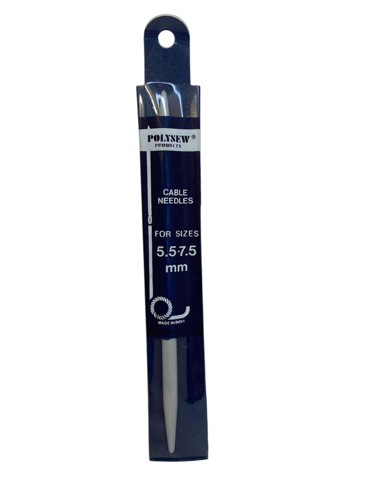 Polysew Cable Needles for sizes 5.5 - 7.5mm