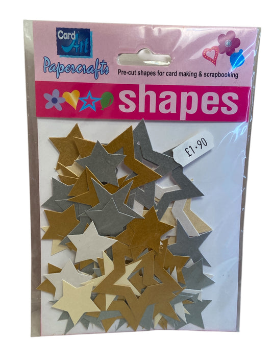 Silver and Gold Stars Cut-out Shapes
