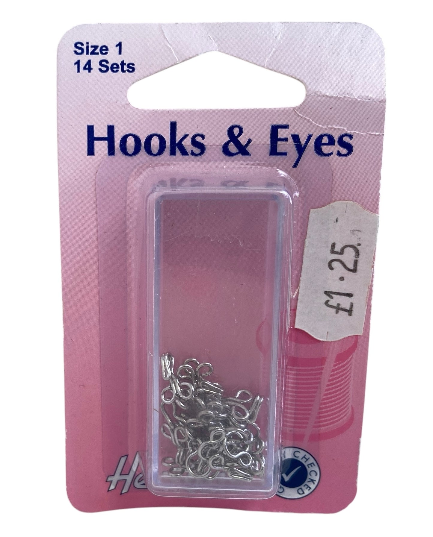 Hooks and Eyes: Nickel: Size 2