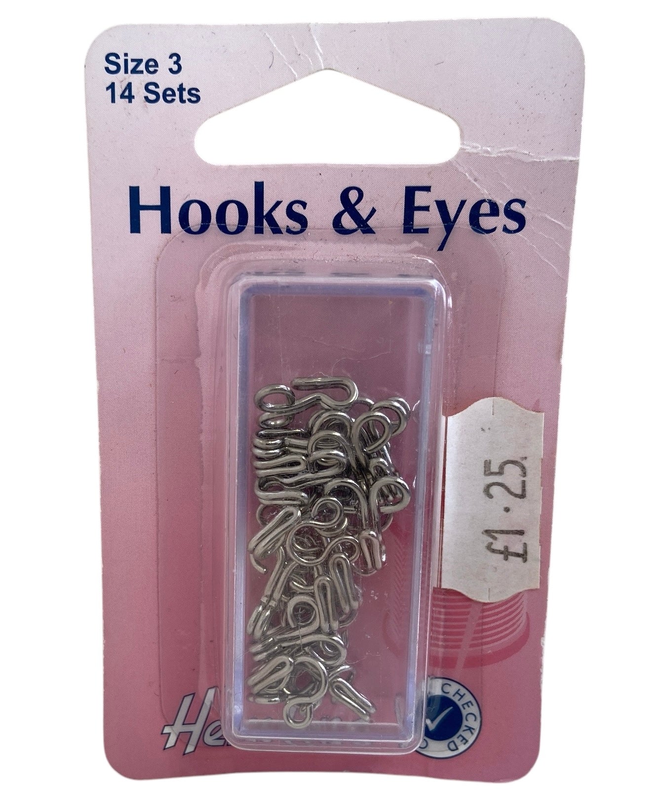 Hooks and Eyes: Nickel: Size 3