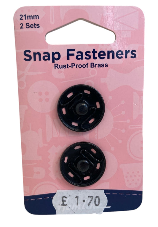 Snap Fasteners 21mm - 2 Sets