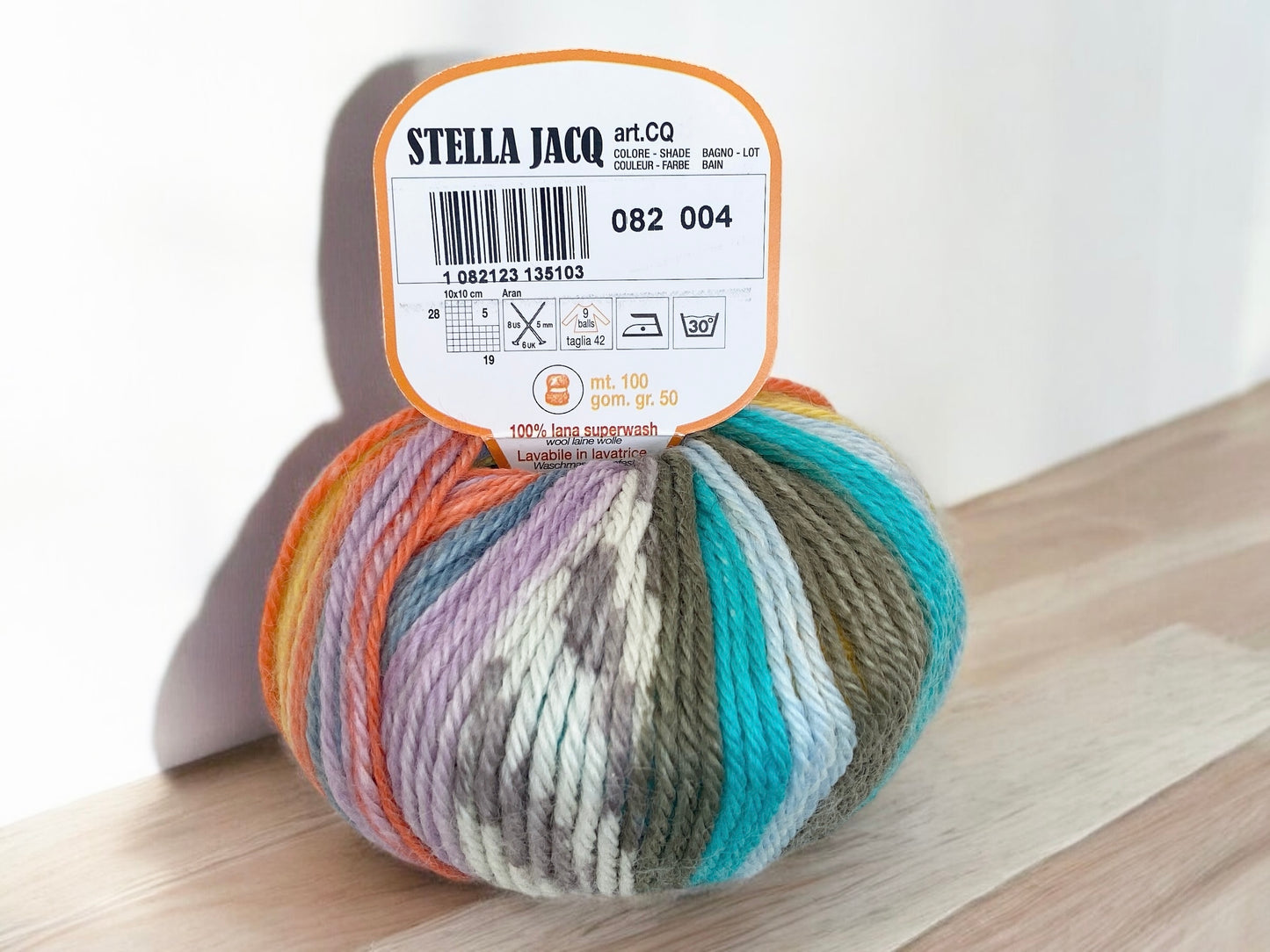 Stella Jacq Jacquard Aran Colourful Wool Yarn by Adriafil