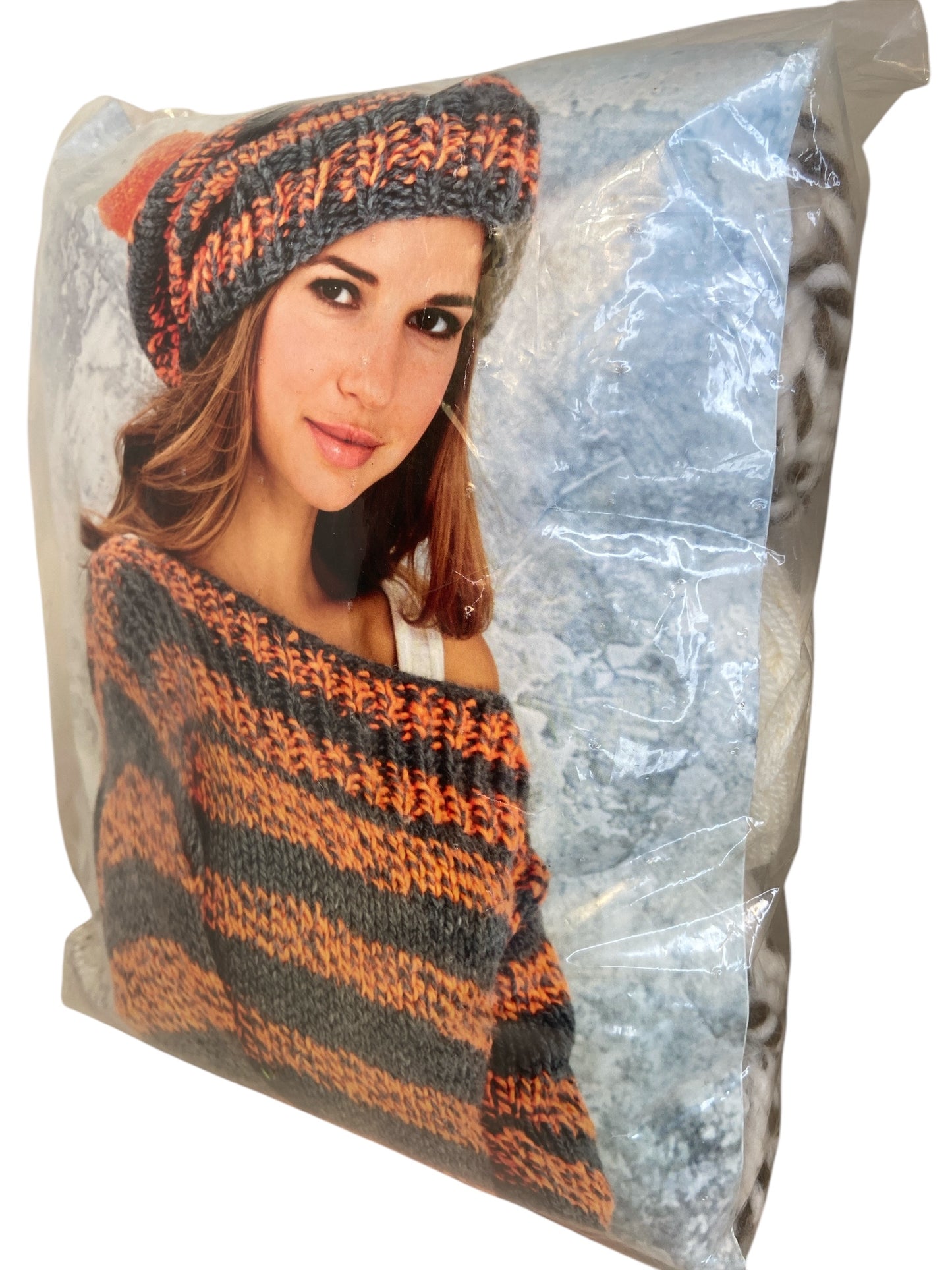 Stylecraft 9058 Swift Knit Stripes Boyfriend Sweater & Beanie Hat Pattern: Knitting Kit