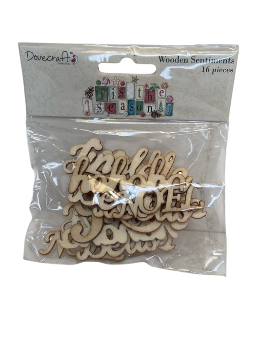 Tis the Season Wooden Sentiments by Dovecraft