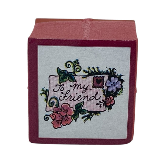 'To My Friend' Sentiments Rubber Stamp