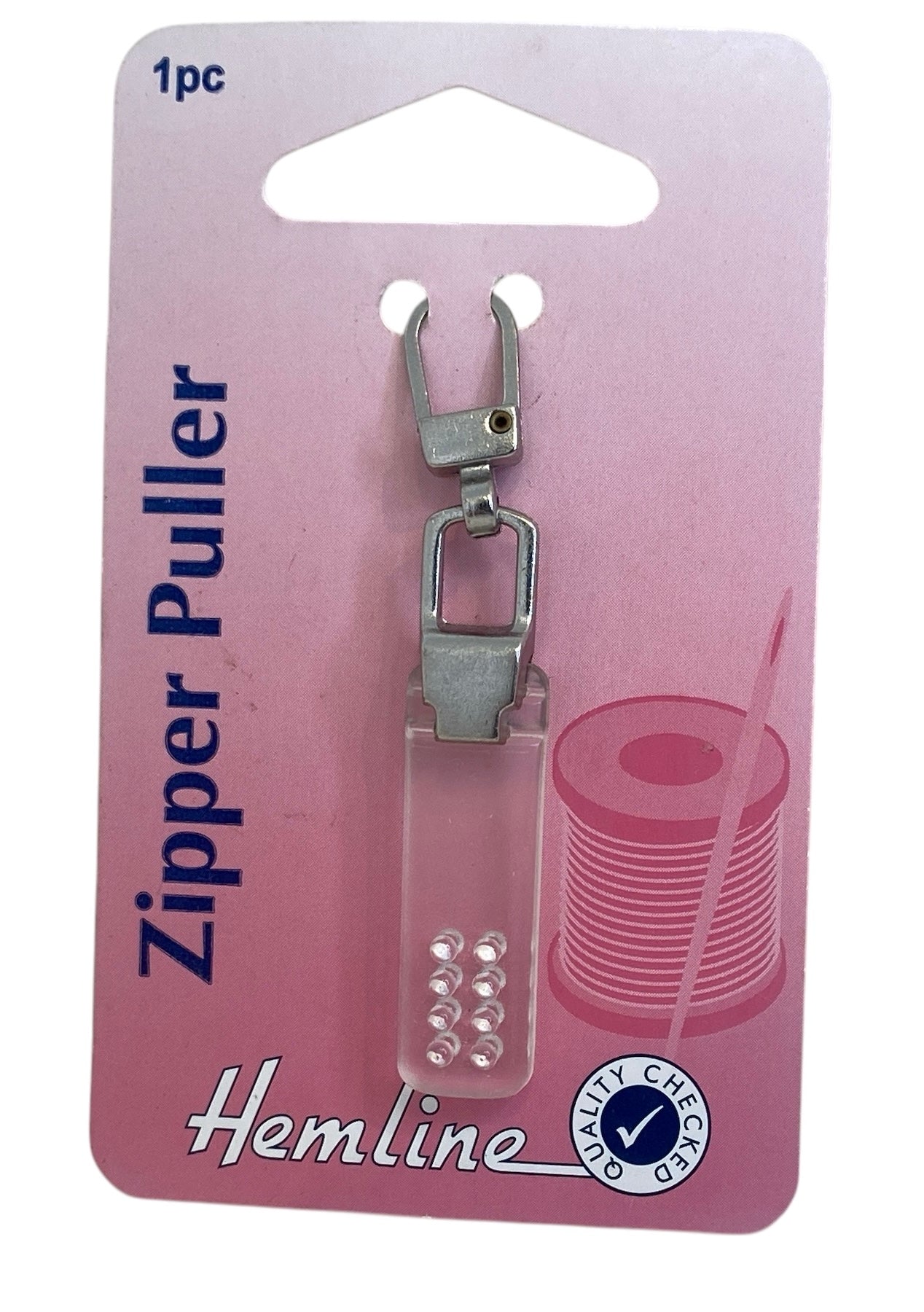 Zipper Puller: Rectangle: Transparent