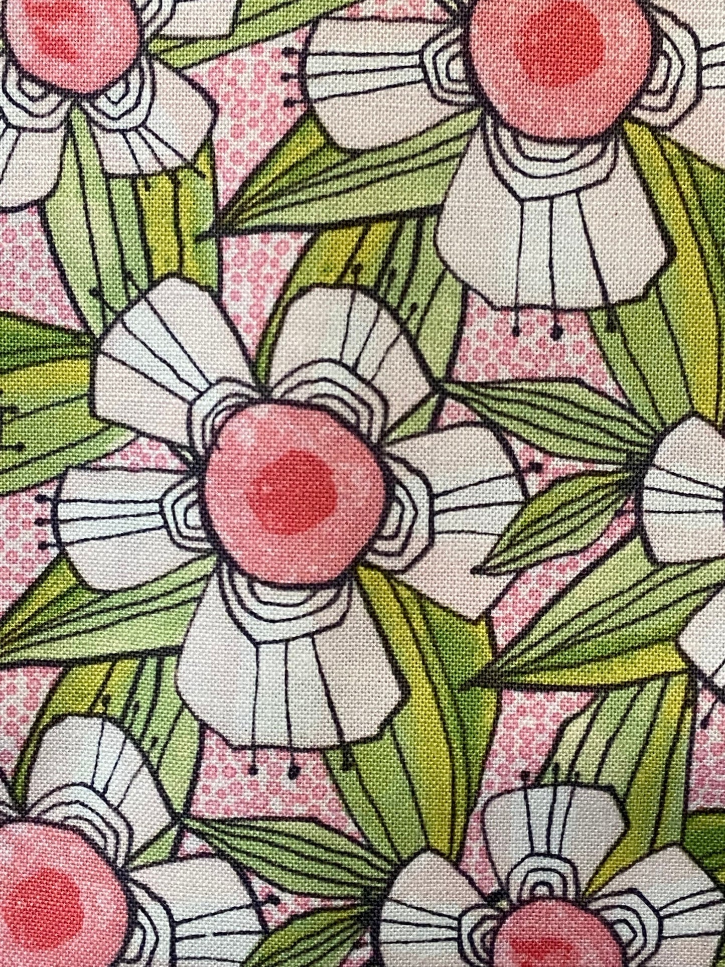 Pink Floral Cou Dantini Fabric by blend • The Makers.