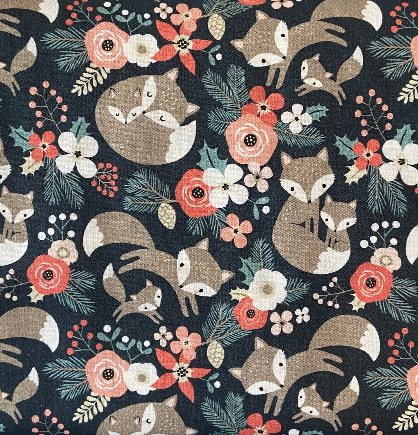 Foxes Floral by Little Johnny Fabrics